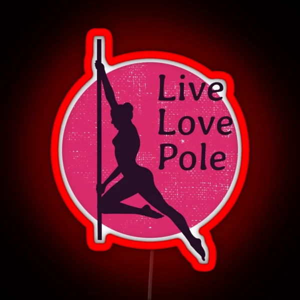 Pole Sport Dance Dancer Competition Acrobatics RGB Neon Sign