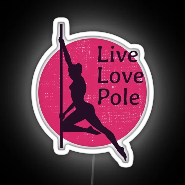 Pole Sport Dance Dancer Competition Acrobatics RGB Neon Sign