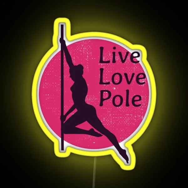 Pole Sport Dance Dancer Competition Acrobatics RGB Neon Sign