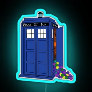 Police Box Yarn Box RGB Neon Sign