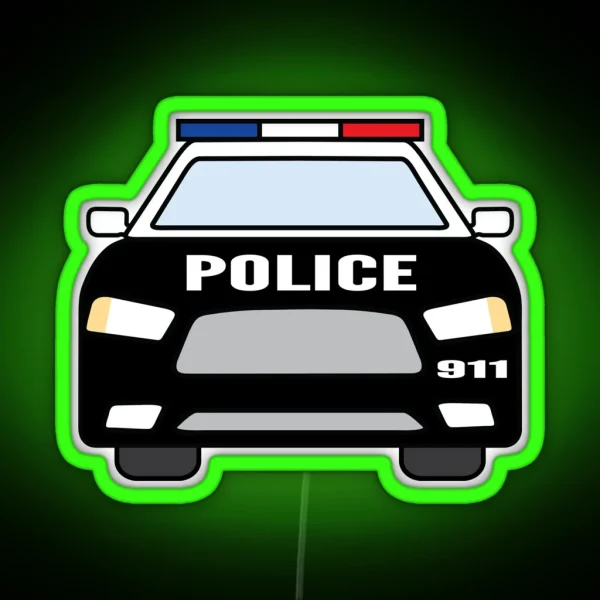 Police Car RGB Neon Sign