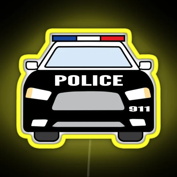 Police Car RGB Neon Sign