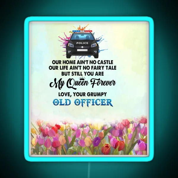 Police To My Wife Couple Love RGB Neon Sign