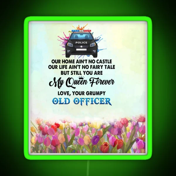 Police To My Wife Couple Love RGB Neon Sign