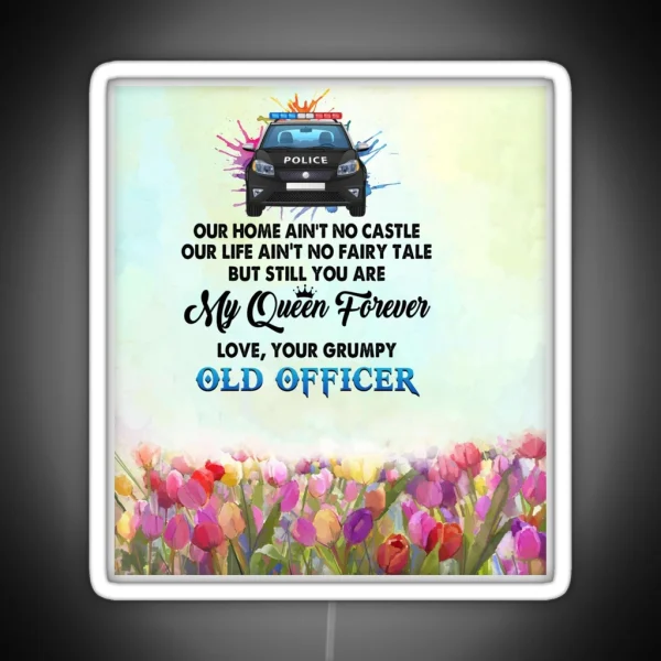 Police To My Wife Couple Love RGB Neon Sign