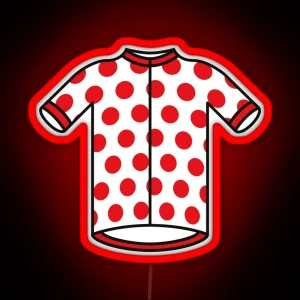 Polka Dot Climbers Cycling Jersey RGB Neon Sign