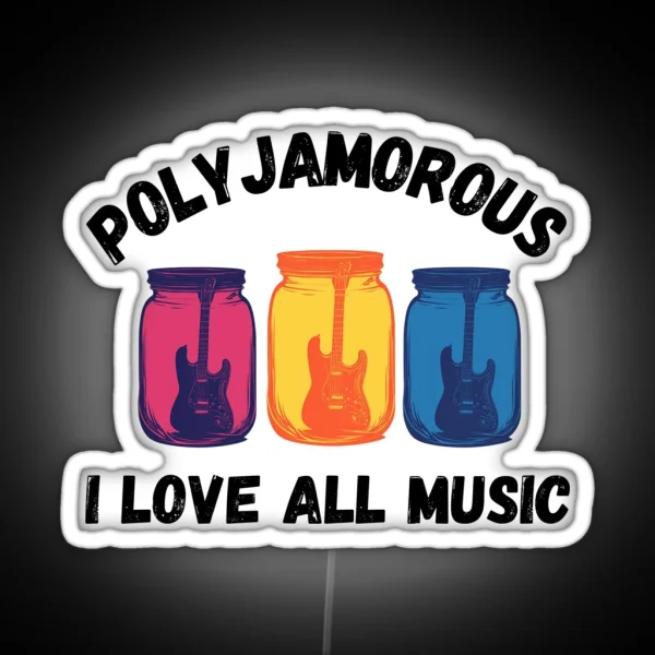 Polyjamorous I Love All Music Festival Lover RGB Neon Sign