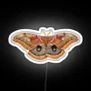 polyphemus moth antheraea polyphemus ii rgb neon sign white background