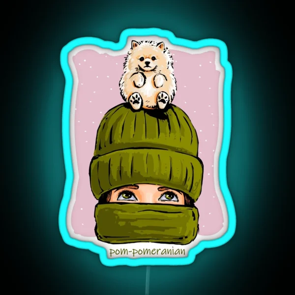 Pom Pomeranian RGB Neon Sign