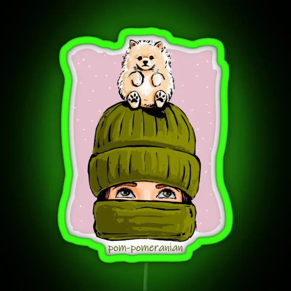 Pom Pomeranian RGB Neon Sign