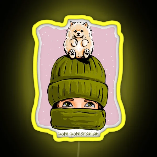 Pom Pomeranian RGB Neon Sign