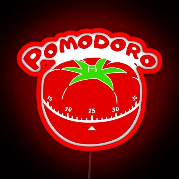 POMODORO Technique RGB Neon Sign