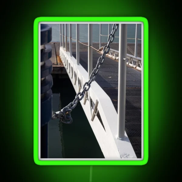 Pontoon Walkway And Chain RGB Neon Sign