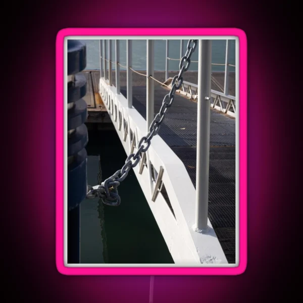Pontoon Walkway And Chain RGB Neon Sign
