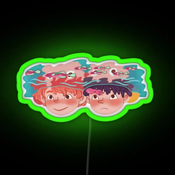 Ponyo And Bubbles II RGB Neon Sign