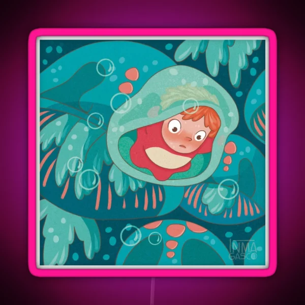 Ponyo And Bubbles RGB Neon Sign
