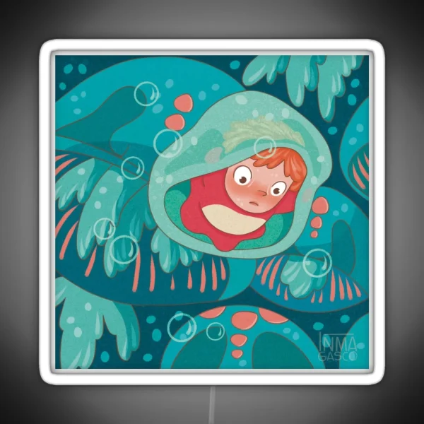 Ponyo And Bubbles RGB Neon Sign