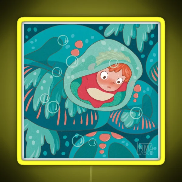 Ponyo And Bubbles RGB Neon Sign