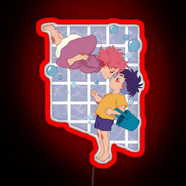 Ponyo And Sasuke RGB Neon Sign
