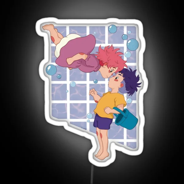 Ponyo And Sasuke RGB Neon Sign