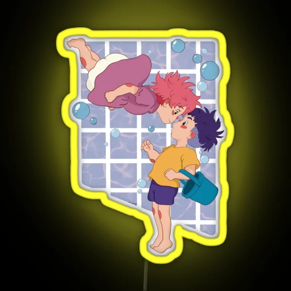 Ponyo And Sasuke RGB Neon Sign
