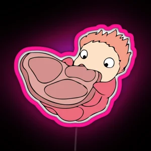 Ponyo Eats Meat RGB Neon Sign