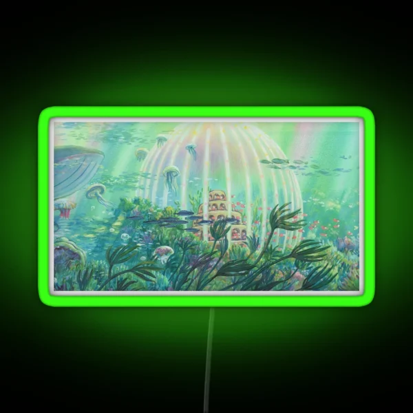 Ponyo Painting Anime Underwater RGB Neon Sign