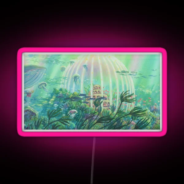 Ponyo Painting Anime Underwater RGB Neon Sign