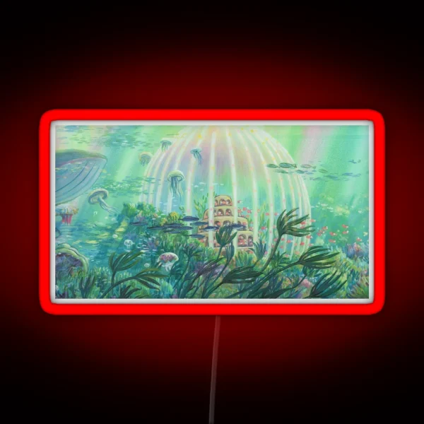 Ponyo Painting Anime Underwater RGB Neon Sign