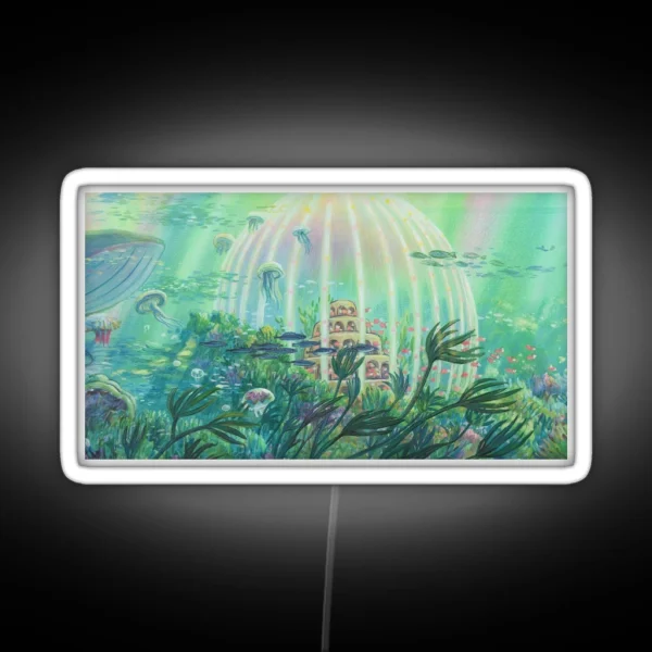 Ponyo Painting Anime Underwater RGB Neon Sign
