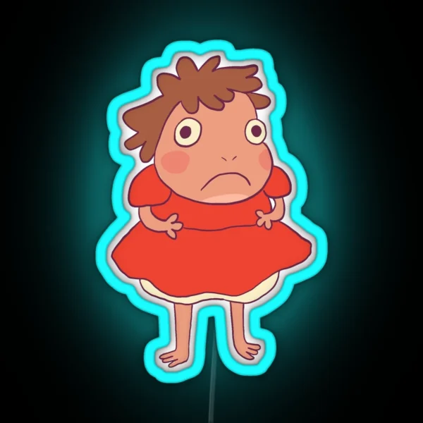 Ponyo Studio Ghibli RGB Neon Sign