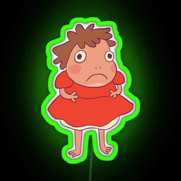 Ponyo Studio Ghibli RGB Neon Sign