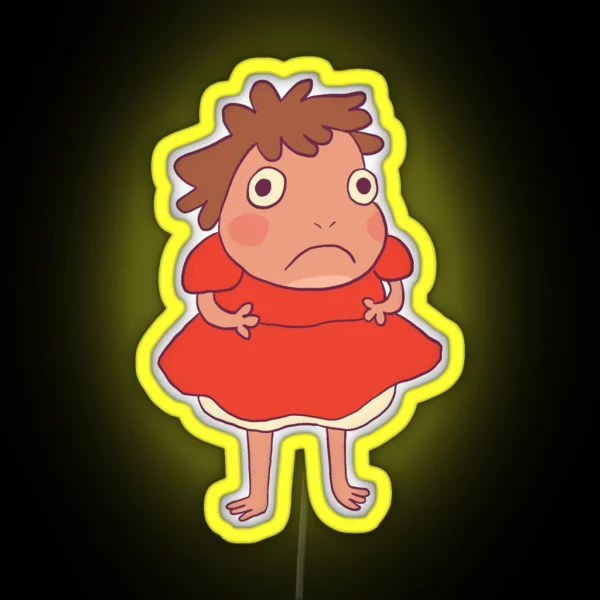 Ponyo Studio Ghibli RGB Neon Sign