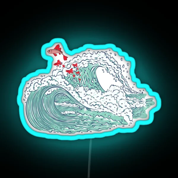 Ponyo Waves RGB Neon Sign