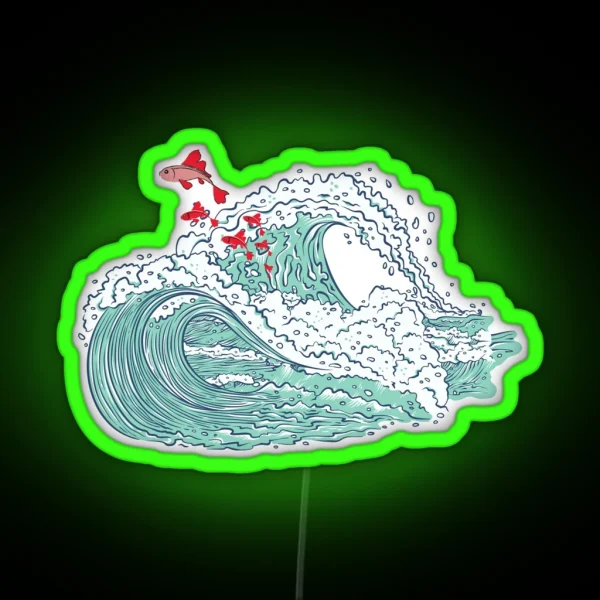 Ponyo Waves RGB Neon Sign
