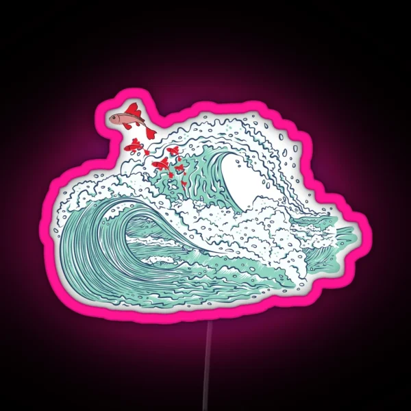 Ponyo Waves RGB Neon Sign