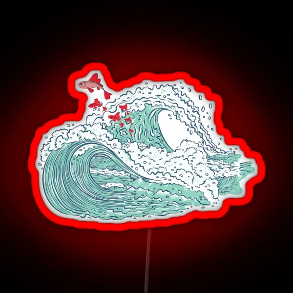 Ponyo Waves RGB Neon Sign