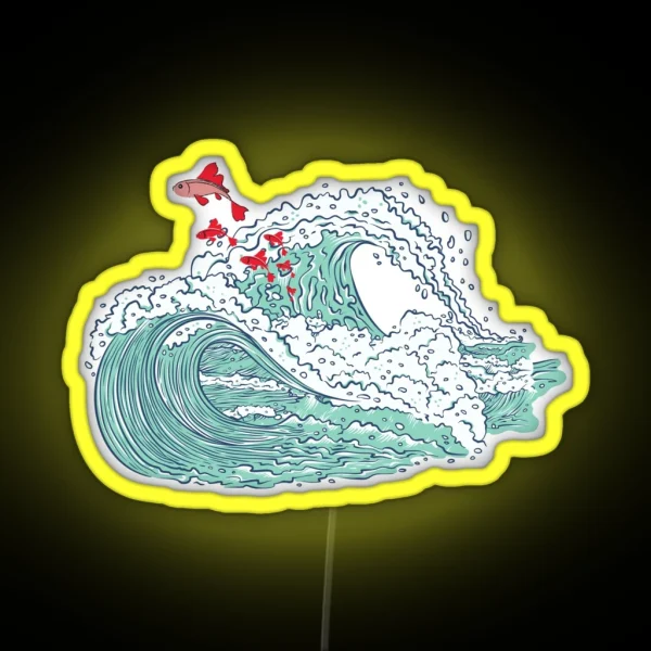 Ponyo Waves RGB Neon Sign
