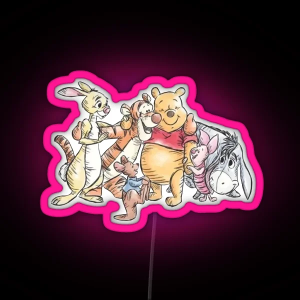 Pooh And Friends RGB Neon Sign