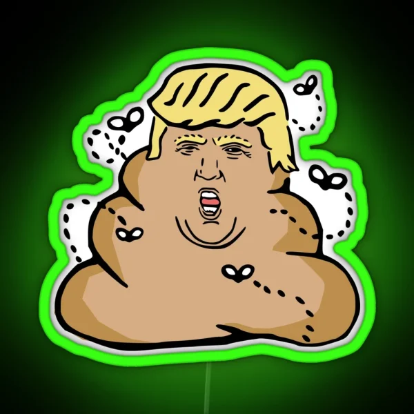 Poop Donald Trump RGB Neon Sign