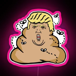 Poop Donald Trump RGB Neon Sign