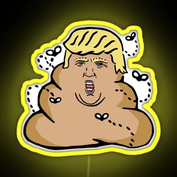 Poop Donald Trump RGB Neon Sign