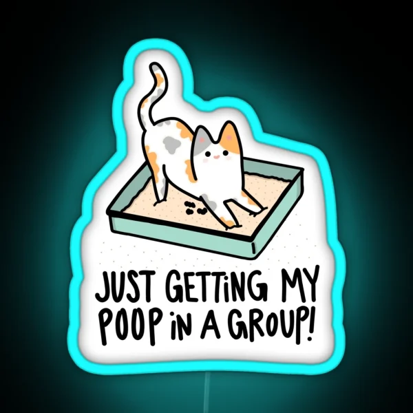 Poop In A Group Led RGB Neon Sign