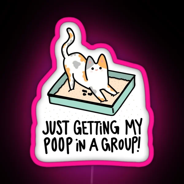 Poop In A Group Led RGB Neon Sign