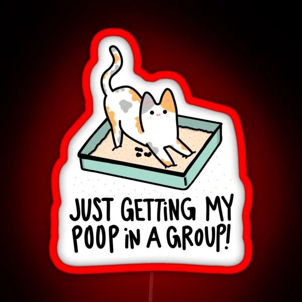 Poop In A Group Led RGB Neon Sign