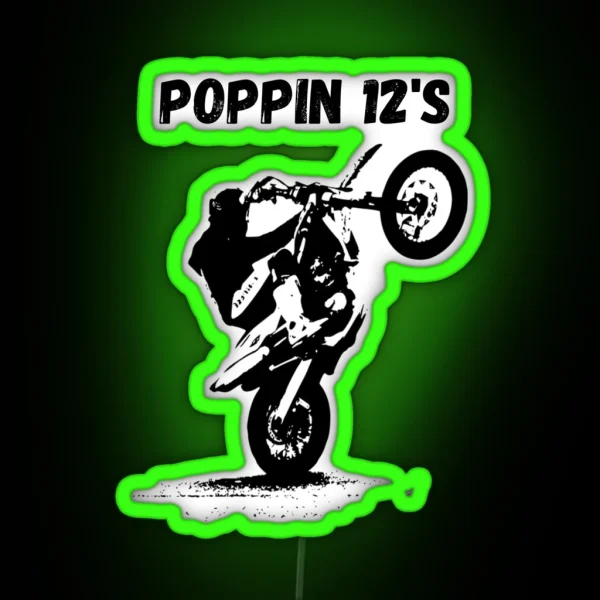 Popping Wheelies RGB Neon Sign