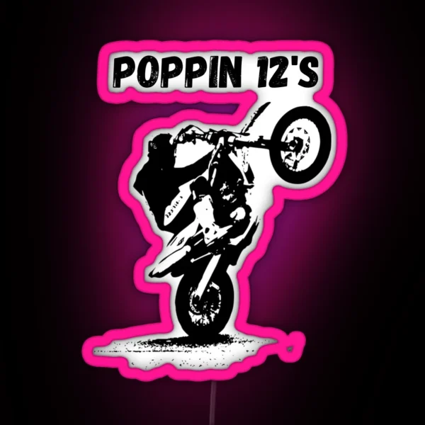 Popping Wheelies RGB Neon Sign