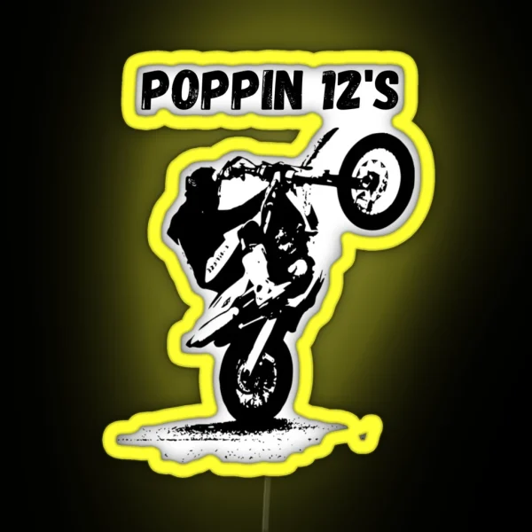 Popping Wheelies RGB Neon Sign