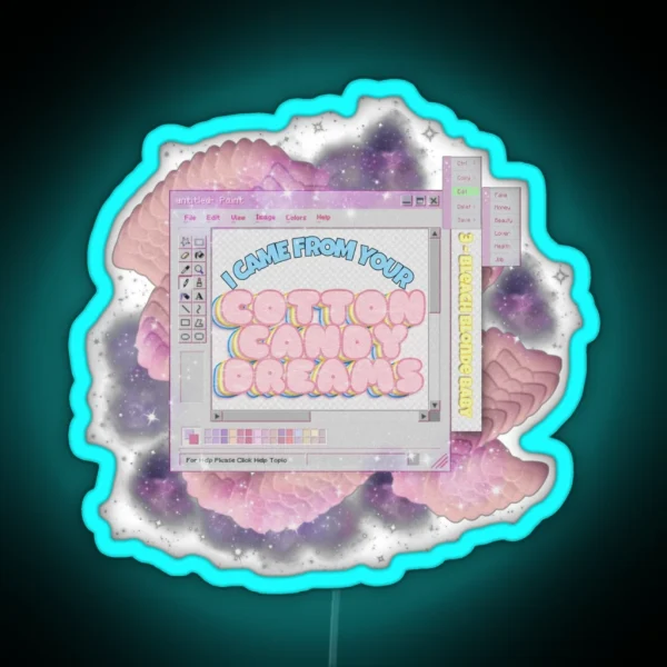 Poppy Cotton Candy Dreams RGB Neon Sign