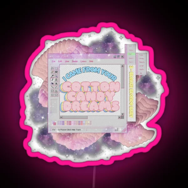 Poppy Cotton Candy Dreams RGB Neon Sign